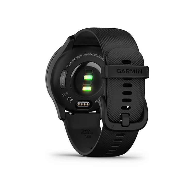 Back Zoom. Garmin - vívomove Sport Smartwatch 40 mm Fiber-reinforced polymer - Black