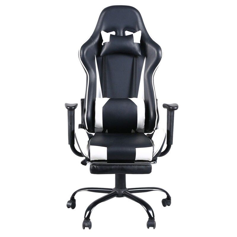 Adjustable PC Gaming Chair for Adults - Black&White
