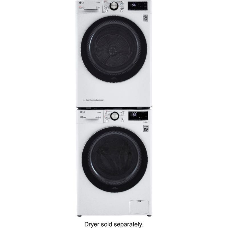 Alt View Zoom 21. LG - 2.4 Cu. Ft. High-Efficiency Stackable Smart Front Load Washer with Steam and Built-In Intelligence - White