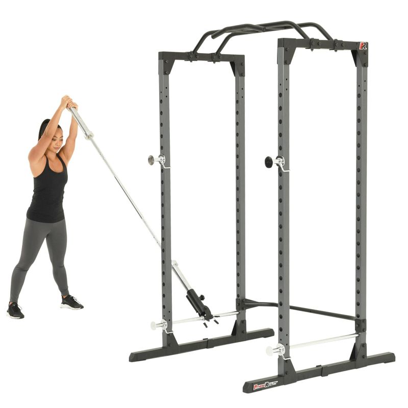 Fitness Reality XLT Power Cage with 800lbs Weight Capacity, Pull up Bar and Landmine - N/A - Black