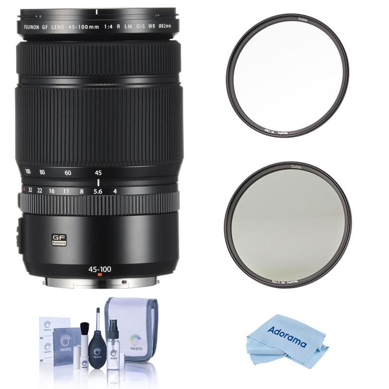 Fujifilm GF 45-100mm F4 R LM WR Lens - With Haida 82mm NanoPro MC Clear Filter,- Haida 82mm NanoPro MC Circular Polarizer Filter,...