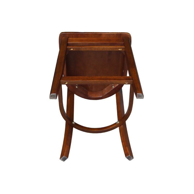 Emily Solid Wood Stool - Cinnamon/Espresso - Counter height