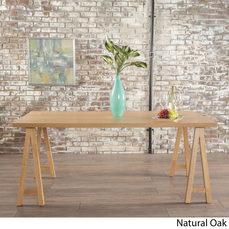 Sabine Rectangle Wood Farmhouse Dining Table by Christopher Knight Home - Walnut - Walnut Finish
