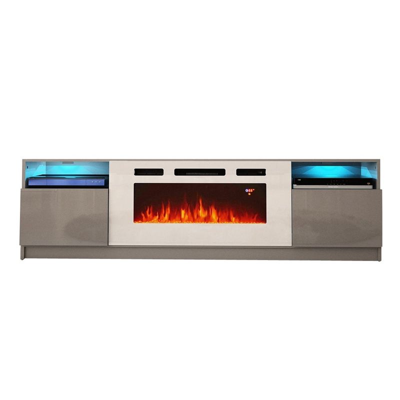 Rent to own Strick & Bolton Amsden Electric Fireplace TV Stand Black