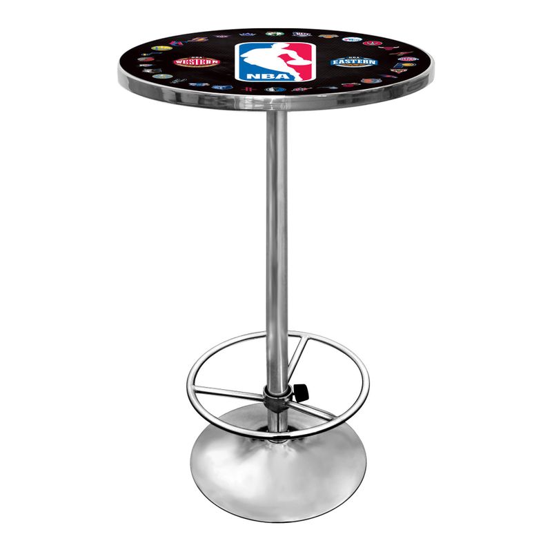 Official NBA Chrome Pub Table - Oklahoma City Thunder NBA Chrome Pub Table