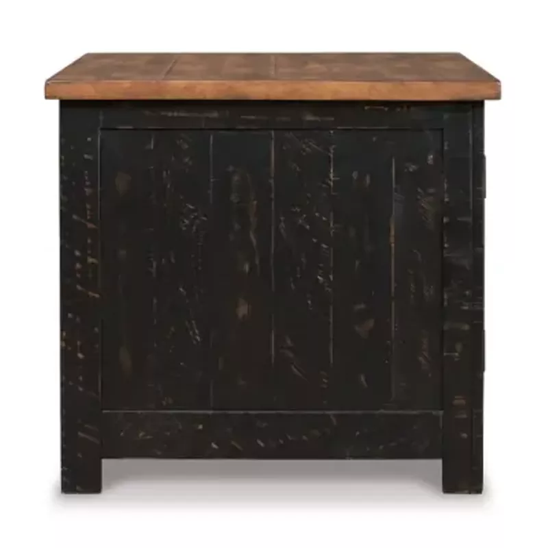 Black/Brown Valebeck Rectangular End Table