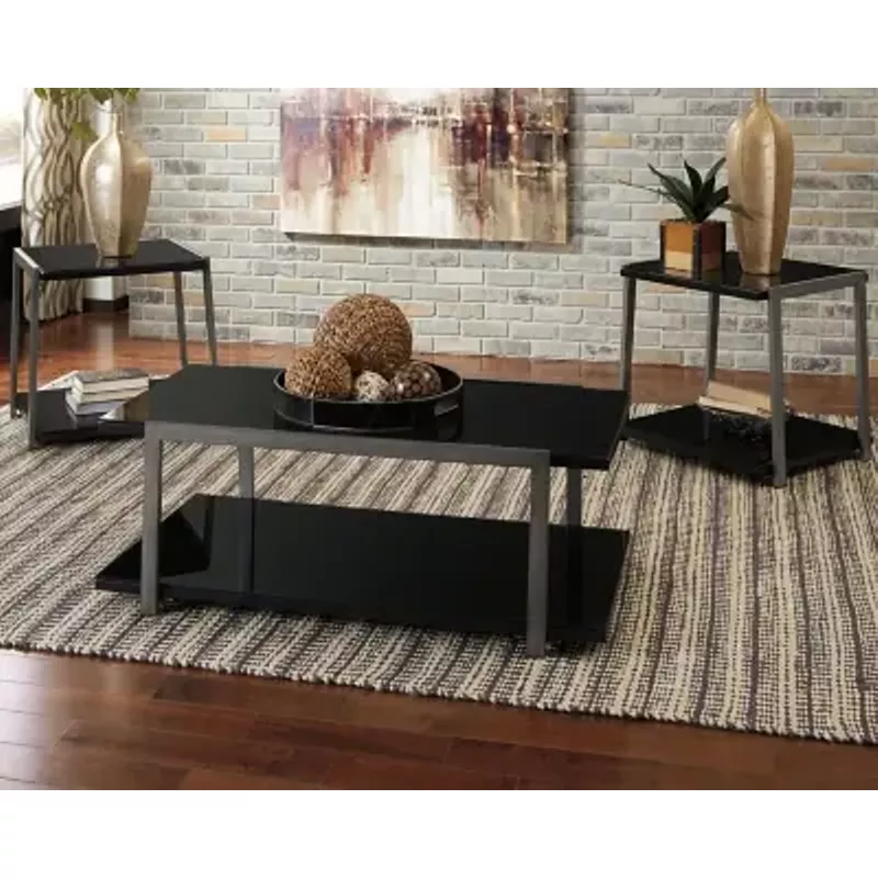 Black Rollynx Occasional Table Set (3/CN)