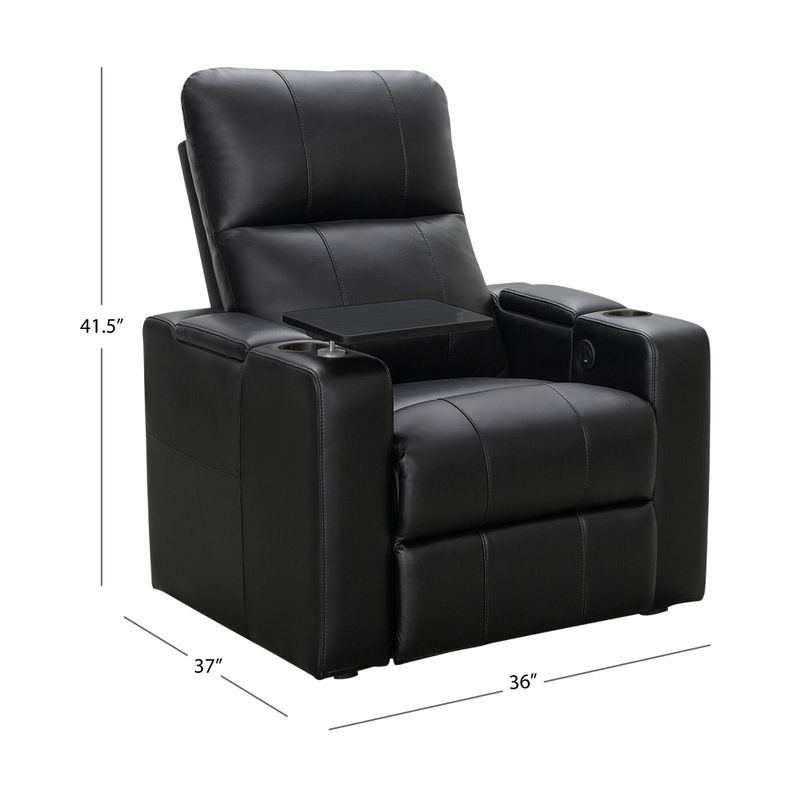 Abbyson Rider Leather Theater Power Recliner - Red - 2 Piece