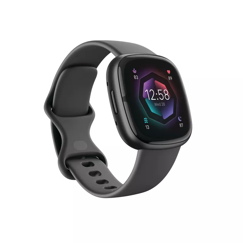 Fitbit - Sense Health Smartwatch w/ Aria Air Smart Scale Black/Carbon