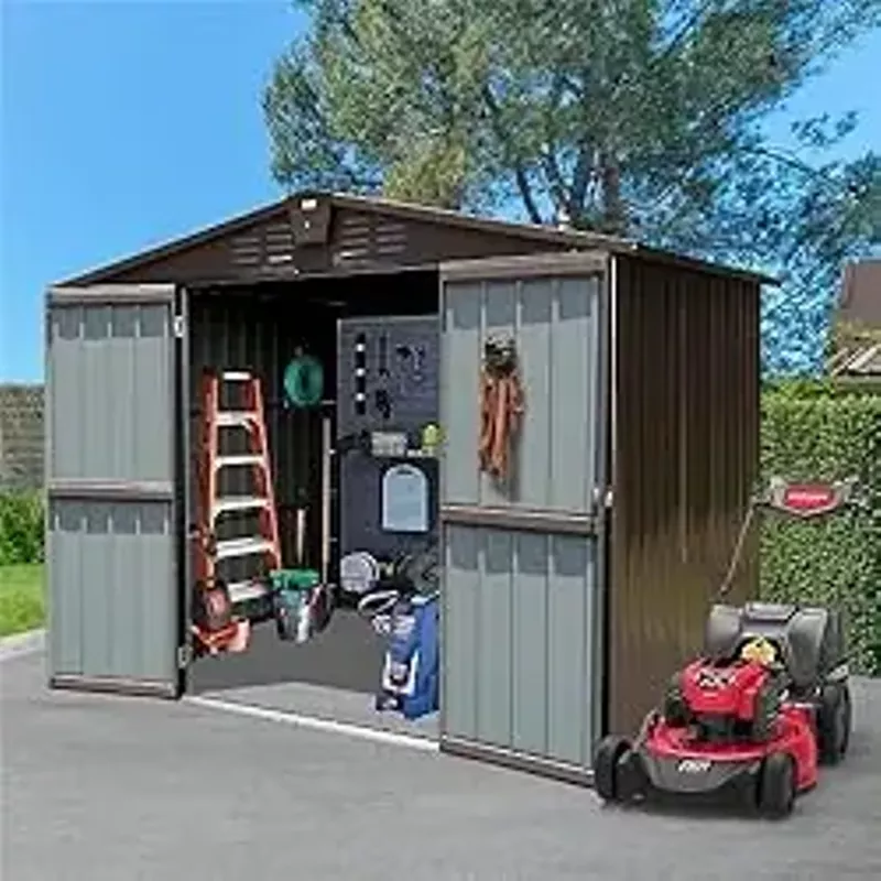 Rent To Own Goohome 8.2X 6.2FT Outdoor Storage Shed, Metal Steel ...