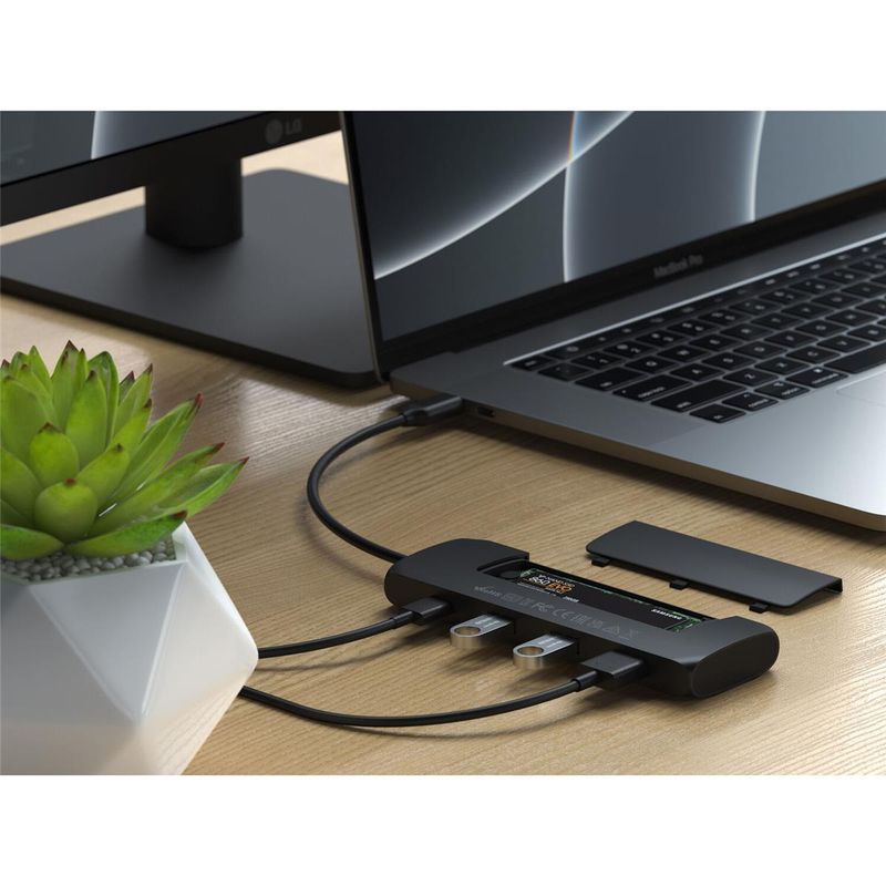 Satechi USB Type-C Hybrid Multi-Port Adapter with SSD Enclosure, Black