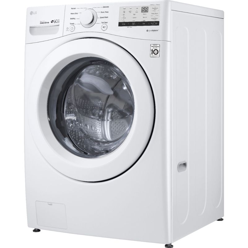 Left Zoom. LG - 4.5 Cu. Ft. High Efficiency Stackable Front-Load Washer with 6Motion Technology - White