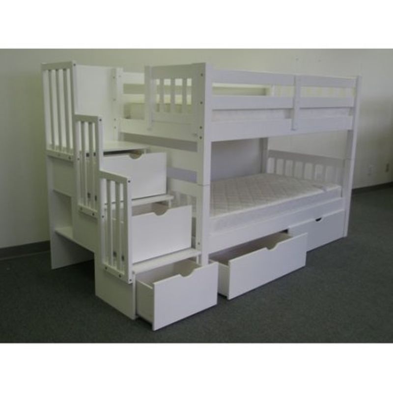 Bedz King Twin Bunk Bed with Storage