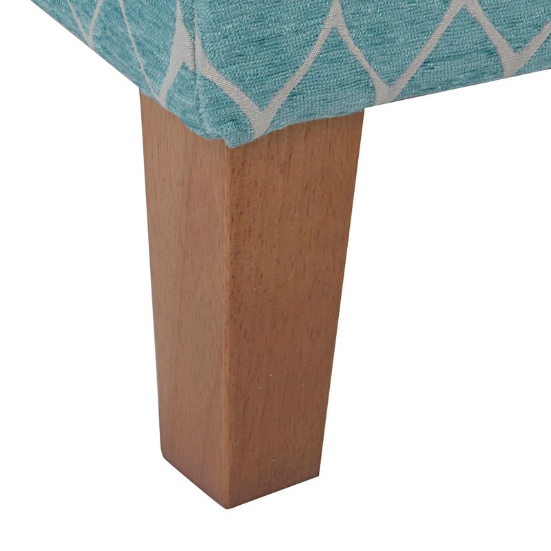 Palm Canyon Lido Large Textured Storage Bench - Teal - Oak Finish