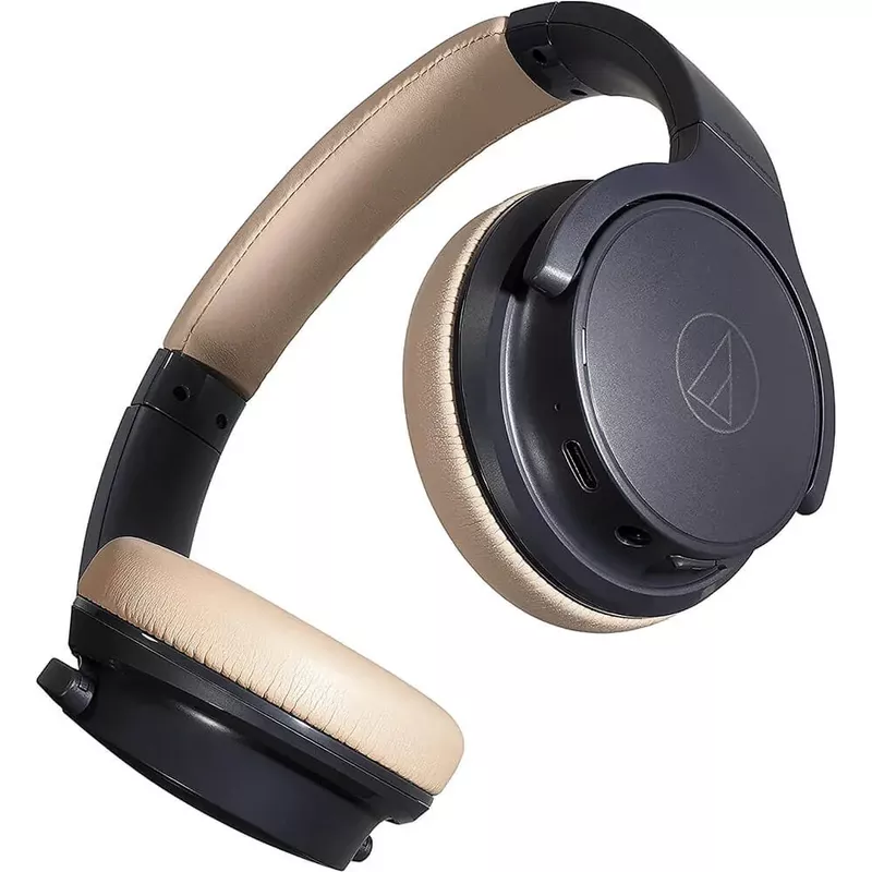 Audio Technica Wireless On-Ear Headphones - Navy/Beige