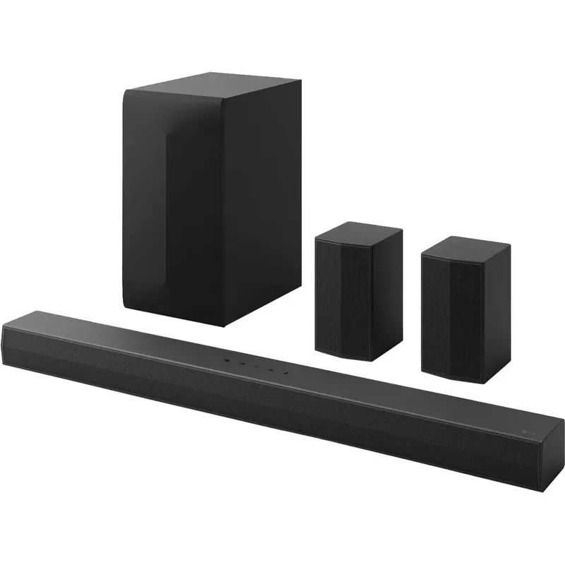 LG - 5.1 Channel S60TR Soundbar with Wireless Subwoofer and Rear Speakers - Black