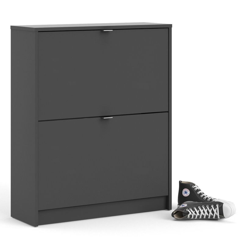 Porch & Den Cambria 2-drawer Shoe Cabinet - Black Lead