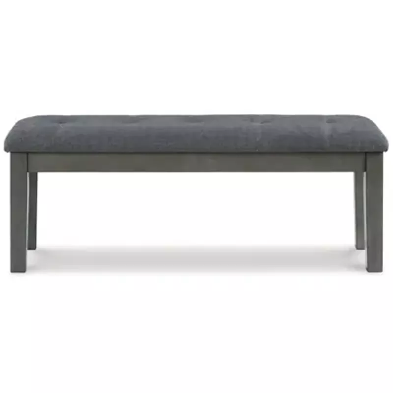 Two-tone Gray Hallanden Large Upholstered Dining Room Bench
