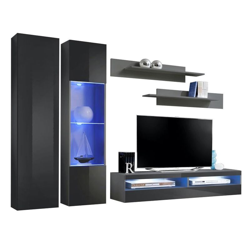 Fly A 35TV Wall Mounted Floating Modern Entertainment Center - Gray - AB2