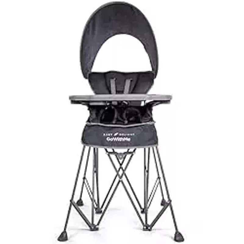 Baby Delight Go with Me Uplift Deluxe Portable High Chair ,  Sun Canopy ,  Indoor and Outdoor ,  Grey