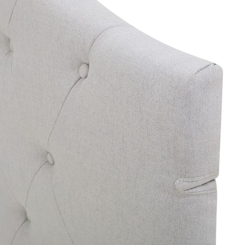 Marlen Adjustable Full/ Queen Tufted Fabric Headboard by Christopher Knight Home - Full/Queen - Light Grey Fabric