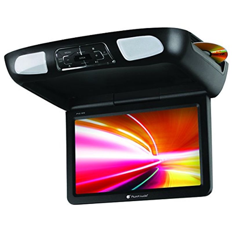 BOSS Audio Systems PLANET AUDIO P12.1ES Black/Grey/Tan 12.1" Flip Down Car DVD Monitor+Headphones