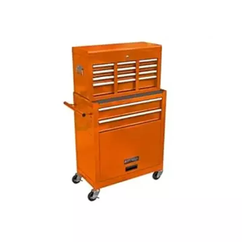 PULLAFUN 8-Drawer Rolling Tool Chest, 2-in-1 Rolling Tool Storage Cabinet with Detachable Top Tool Box, Liner, Universal Lockable Wheels,Locking Mechanism,Tool Cart for Garage Workshop