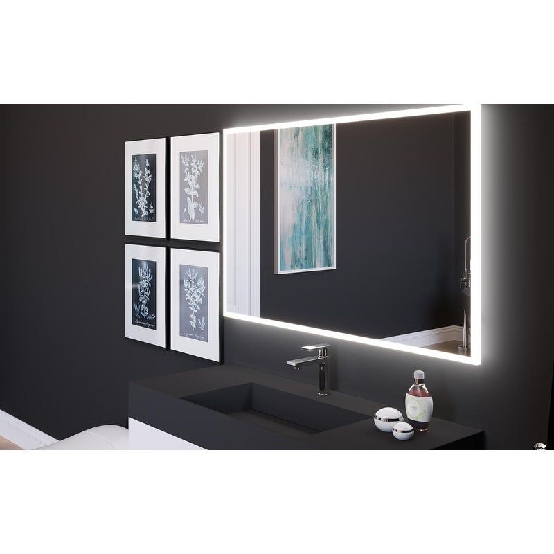 Smart Lisa Voice Activated LED Decorative Bedroom and Vanity Mirror - 72" x 30"