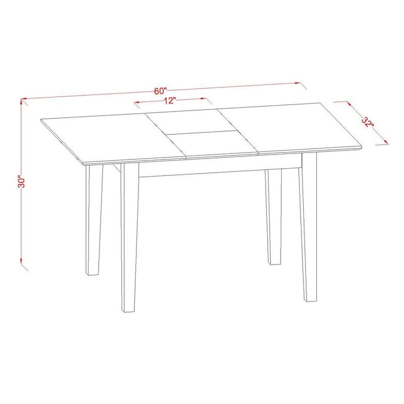 Picasso Table 32 in x 60in with 12 in butterfly leaf ( Finish Options Available) - PST-MAH-T