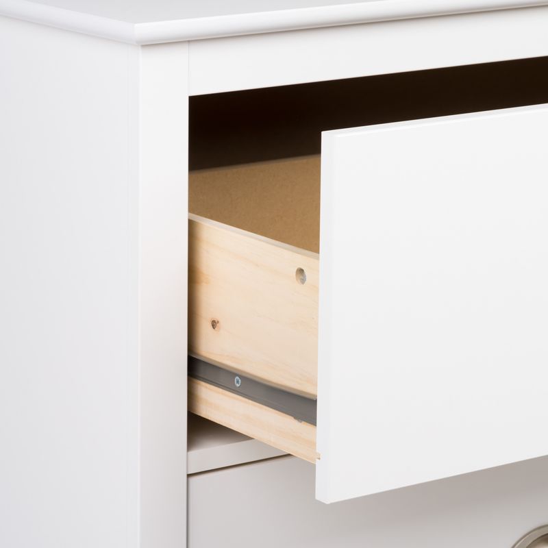 Prepac 2 Drawer Accent Table in White - White