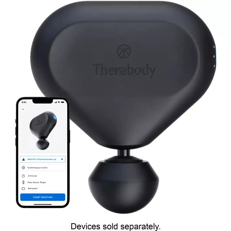 Therabody - Theragun mini (2nd Gen) Bluetooth + App Enabled Portable Massage Gun & 30% Lighter (Latest Model) - Black