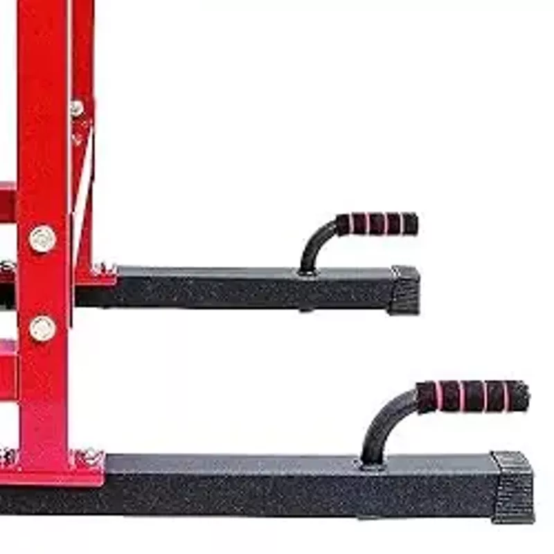 BalanceFrom Steel Frame Multi-Functional Home Gym Exercise Fitness Dip Stand Station with Adjustable Height, 500 Pound Capacity, Black