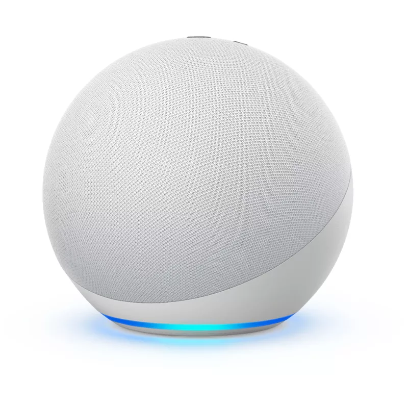 Amazon - Echo (4th Gen) With premium sound, smart home hub, and Alexa - Glacier White