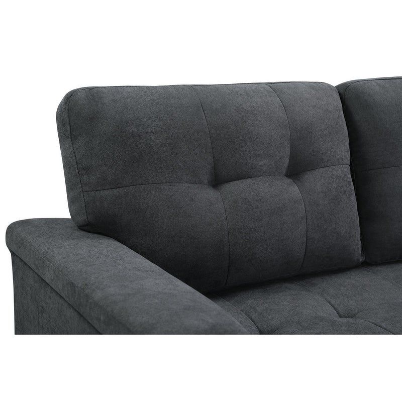 Copper Grove Arogundade Woven Fabric Reversible Sectional Sleeper Sofa - Gray