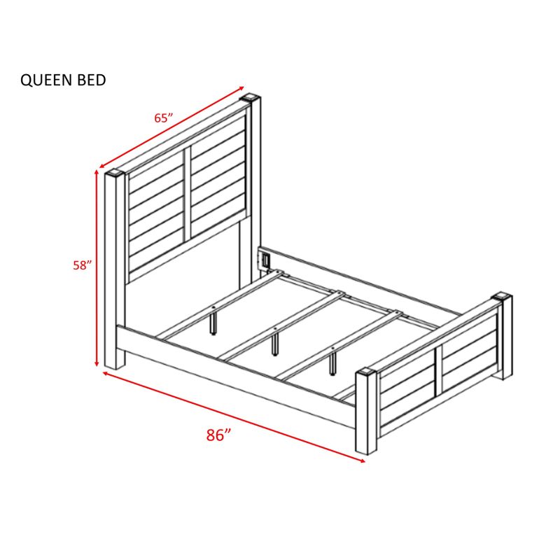 Picket House Furnishings Danner Queen Panel 6PC Bedroom Set - Queen 6PC Set