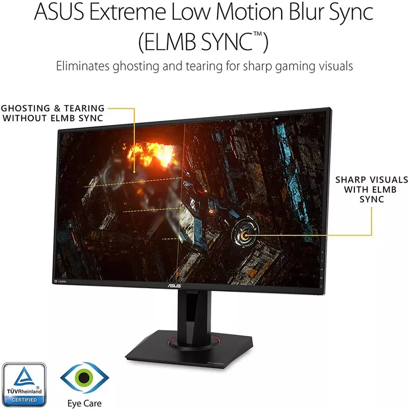 ASUS - 27 LCD Monitor with HDR (DisplayPort HDMI) - Black