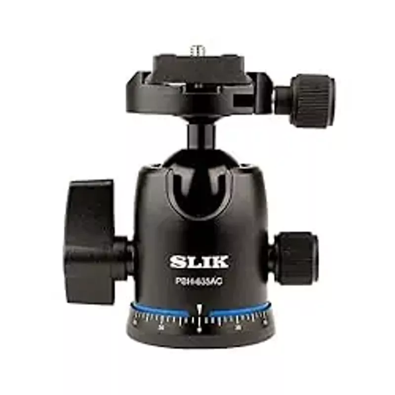 SLIK PBH-635AC Dual Action Ball Head with Arca-Type Quick Release Plate, Black, 618-842