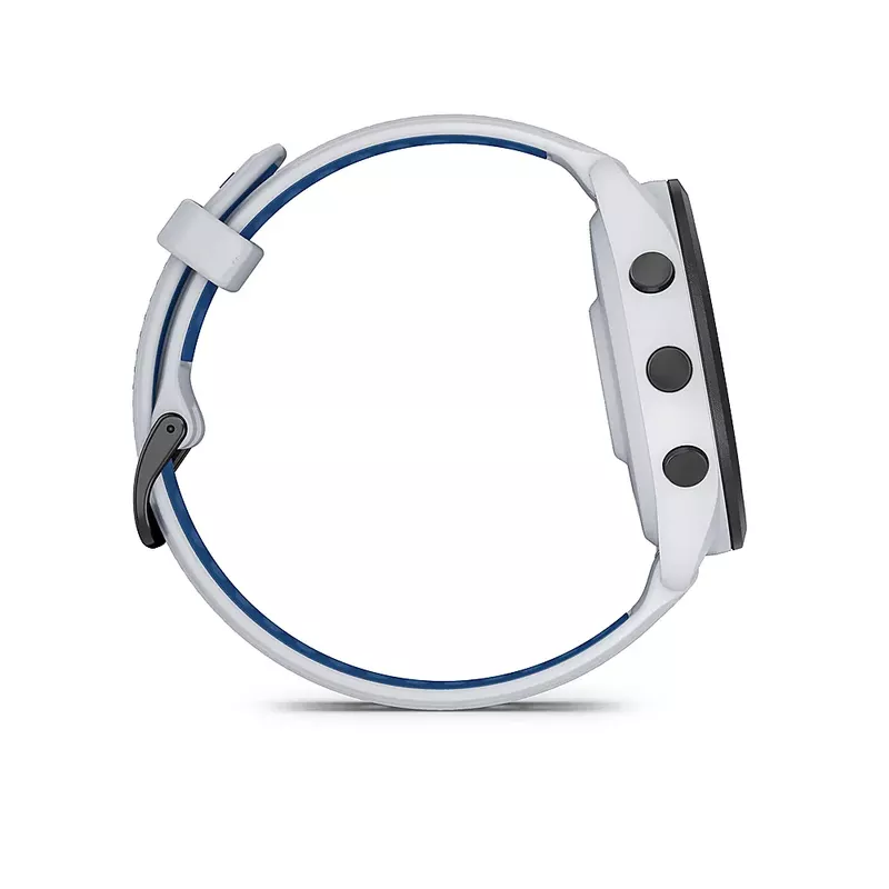 Garmin Forerunner 265 Whitestone/tidal Blue Silicone Band Smartwatch, 46mm