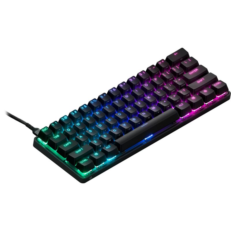Alt View Zoom 13. SteelSeries - Apex Pro Mini 60% Wired Mechanical OmniPoint Adjustable Actuation Switch Gaming Keyboard with RGB Backlighti