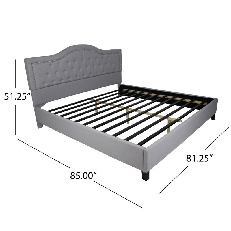 Dante Traditional King-Sized Bed Frame by Christopher Knight Home - Dark Gray