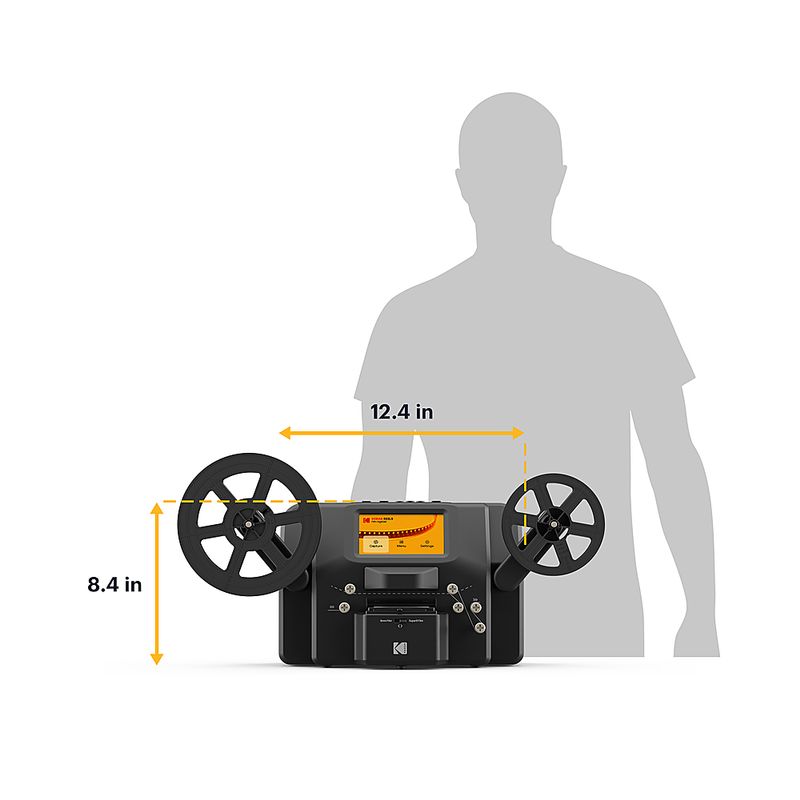 Alt View Zoom 15. Kodak - REELS Film Scanner and Converter for 8mm and Super 8 Film - Black