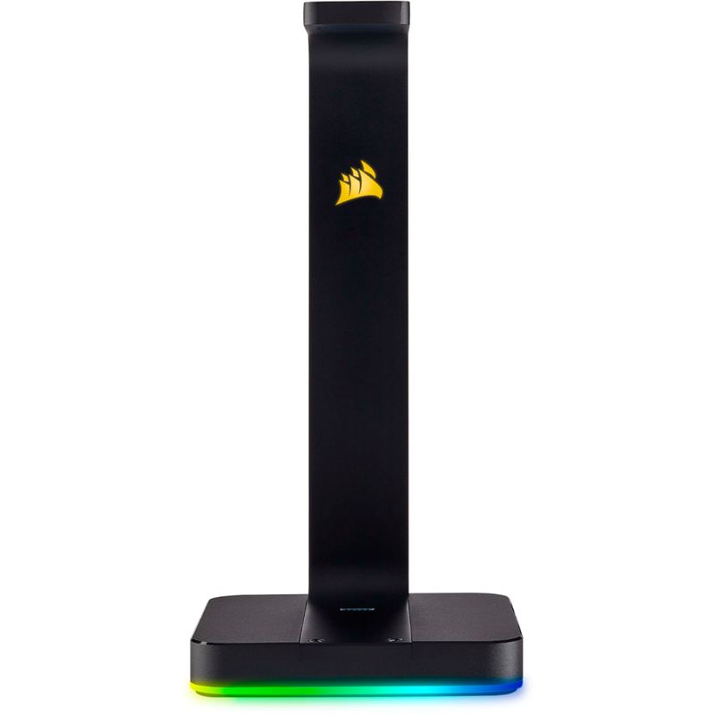 Front Zoom. CORSAIR - Gaming ST100 RGB Premium Headset Stand - Black