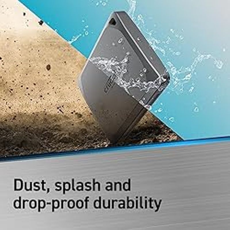 Crucial X9 Pro 4TB Portable SSD - Up to 1050MB/s Read and Write - Water and dust Resistant, PC and Mac, with Mylio Photos+ Offer - USB...