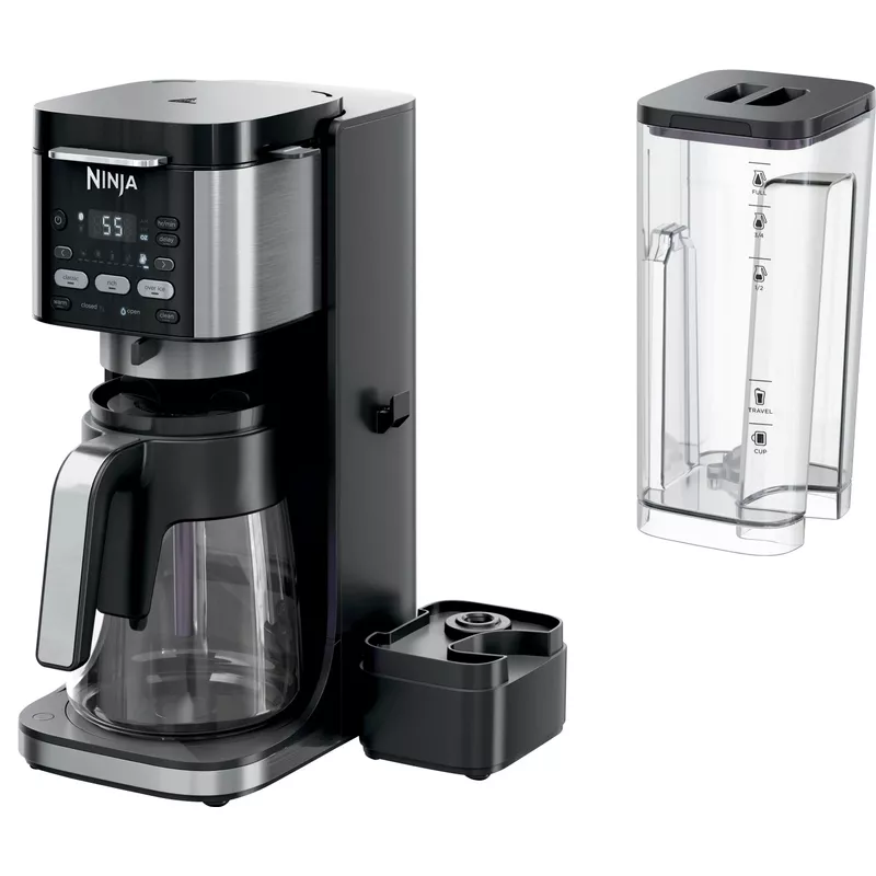 Ninja - DualBrew Hot & Iced Coffee Maker, Single-Serve, compatible with K-Cups & 12-Cup Drip Coffee Maker - Black/Stainless Steel