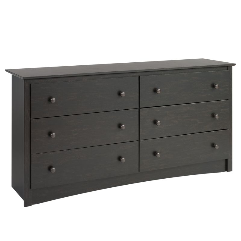 Copper Grove Periyar Washed Black 6-drawer Chest - Washed Black - 6-drawer
