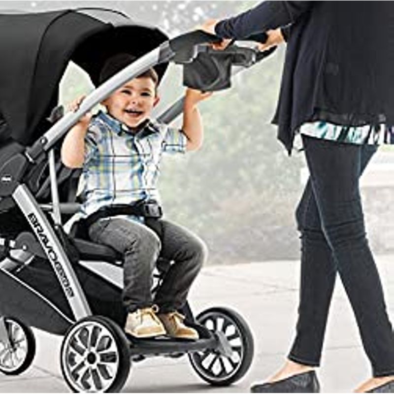 Chicco Bravo For2 Standing/Sitting Double Stroller, Iron