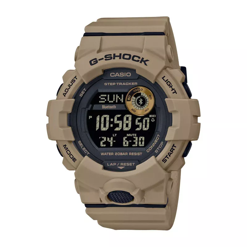 G-Shock - Mens G-Shock Power Trainer Bluetooth Digital Watch Tan