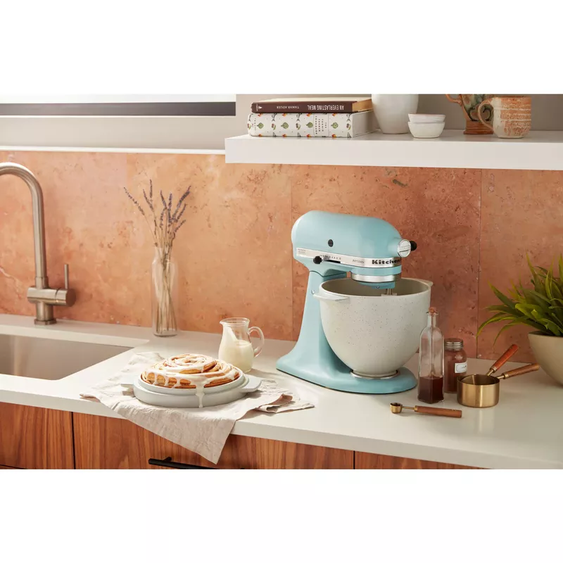 KitchenAid - Artisan Series 5 Quart Tilt-Head Stand Mixer - KSM150PSMI - Mineral Water Blue