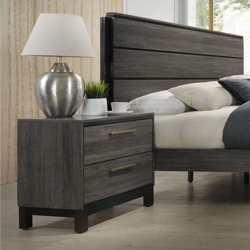 Carbon Loft Lippmann Antique Grey Finish Wood Queen-size Bedroom Set - Queen
