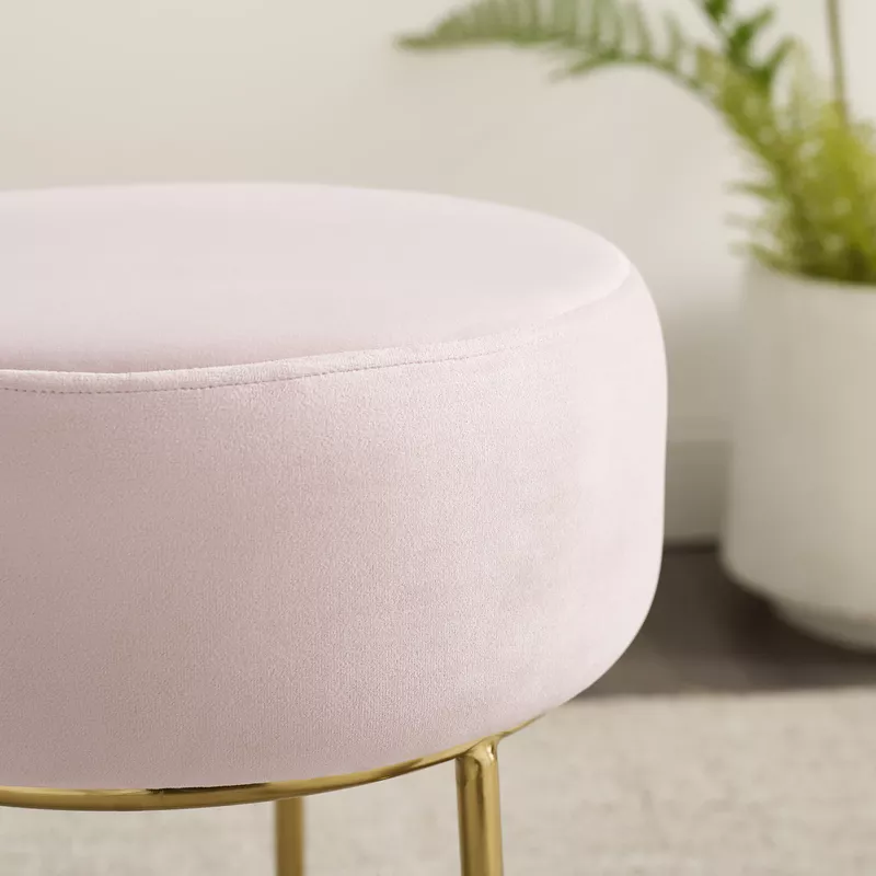 Baylis Accent Vanity Stool Pink